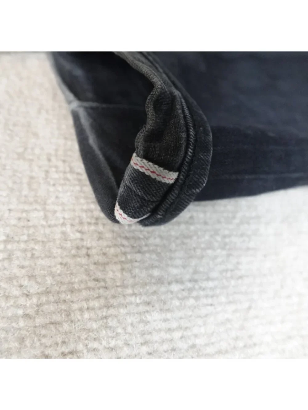 NEUW Mens Jeans 29 x 31 Black Iggy Skinny Selvedge Denim Red Line